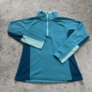 Columbia Jacket Womens Small Blue 1/4 Zip High Neck Fleece Pullover Outdoor